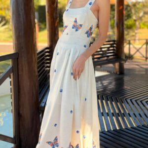 Vestido Linho Butterfly